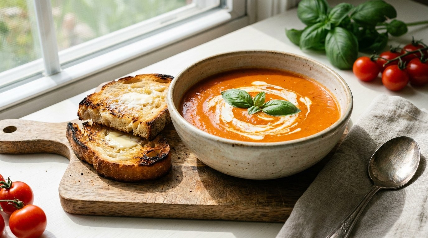 Tomato Soup prepared and served